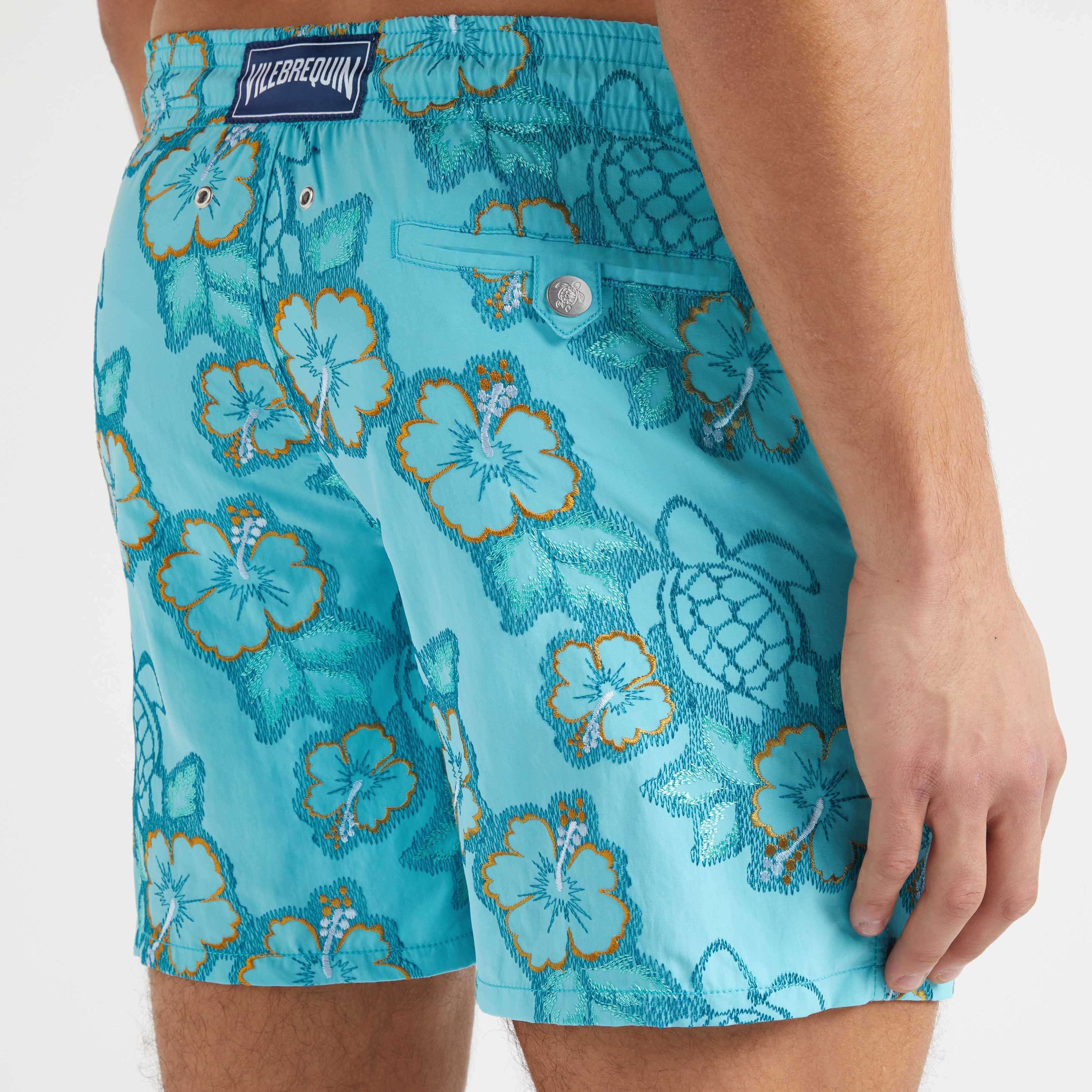 Maillot de Bain Homme Brodé Hibiscus - Edition Limitée