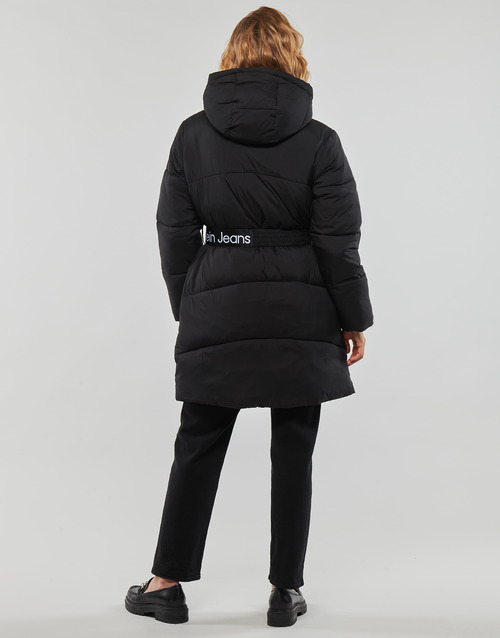 Calvin Klein Jeans - LOGO BELT LONG PUFFER - Noir