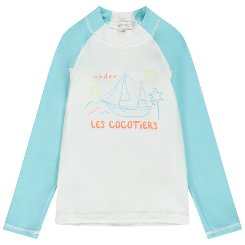 T-shirt manches longues anti-UV SPF 50+ print voilier pour garçon