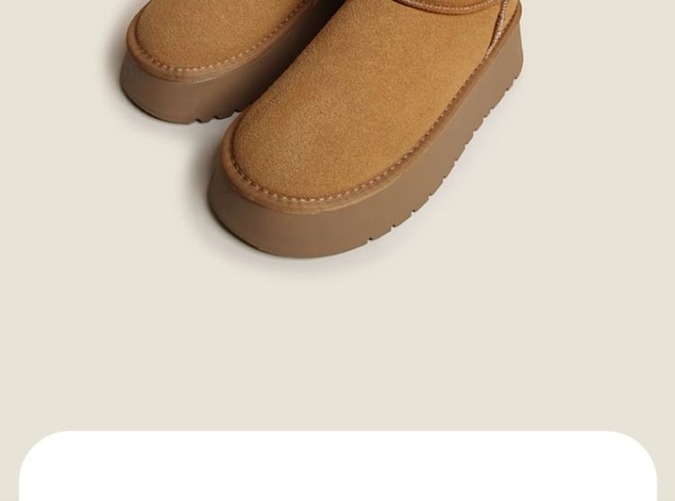 SouthBay Shoes - Platform Plain Snow Enkellaarzen