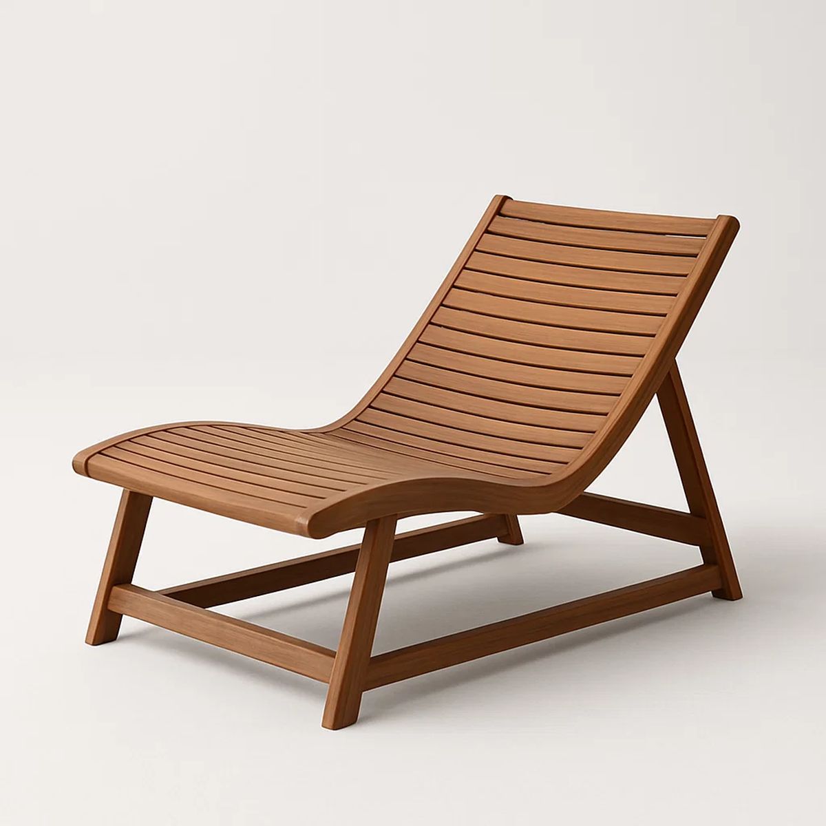 Liegestuhl Teakholz Ergonomisch 150 cm Länge 60 cm Breite 85 cm Höhe