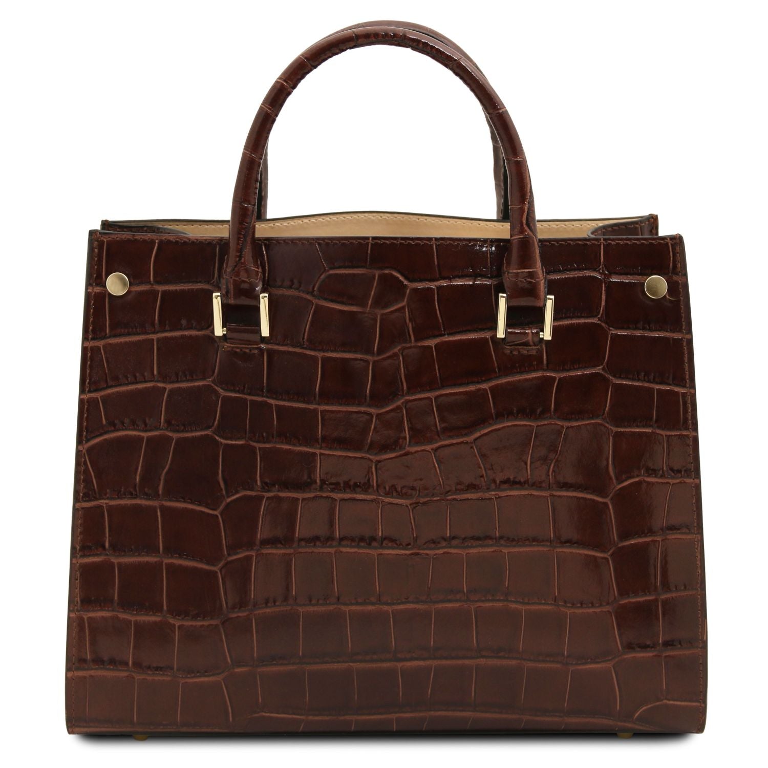 TL142504 – Croque – Croc print leren Handtas