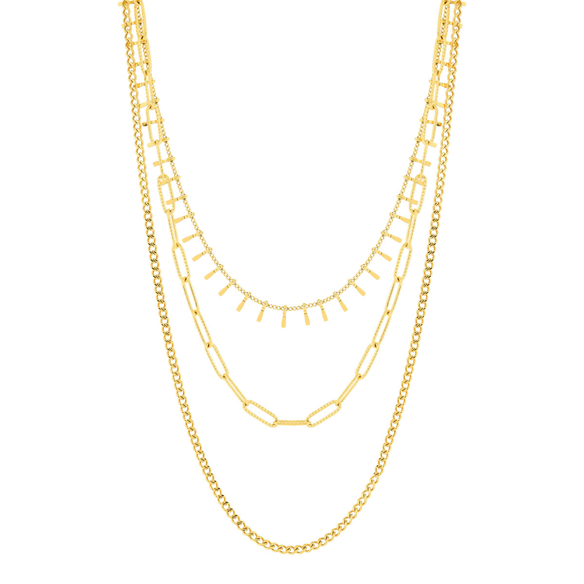 Collier acier doré 45 cm