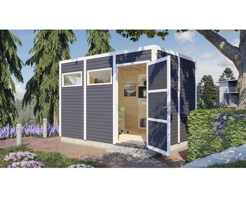 Cubo 3 tuinhuis met vloer, 337 x 240 cm, antraciet