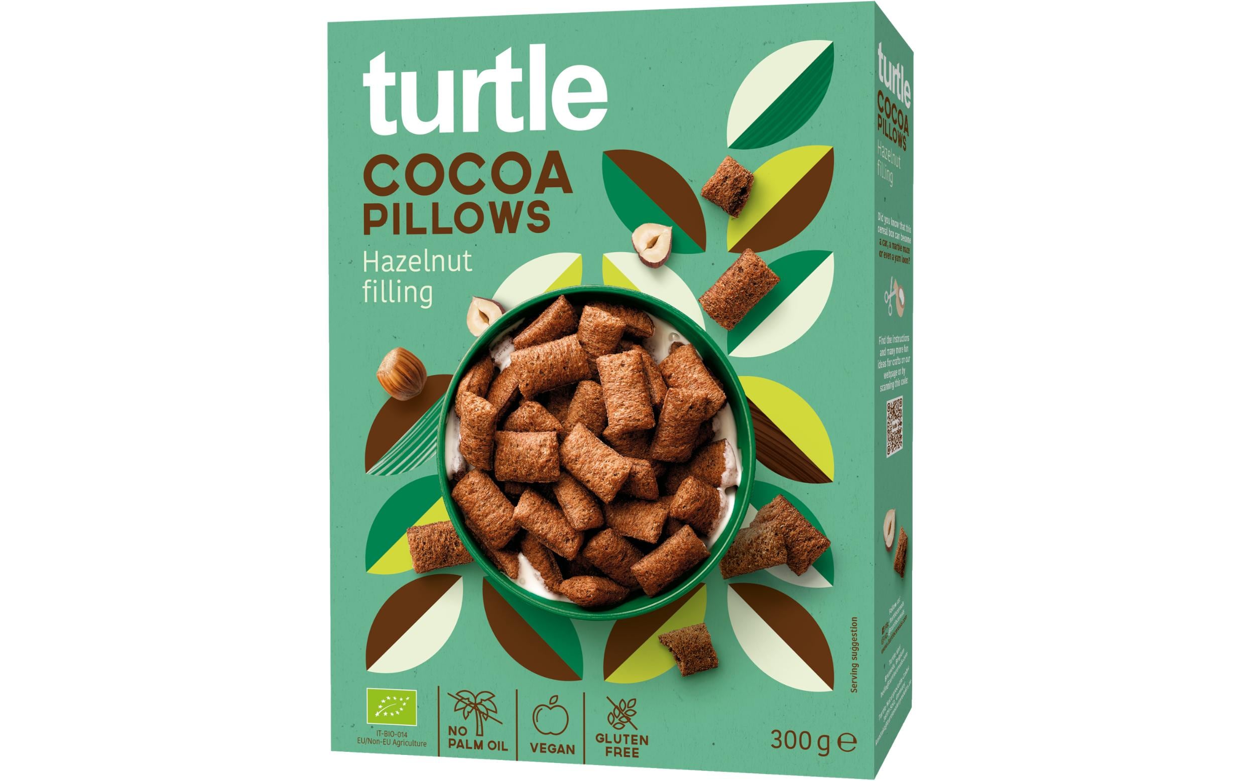 Cerealien Bio Cocoa pillows with hazelnut filling 300 gKnusprige Cerealien-Kissen fürs Frühstück