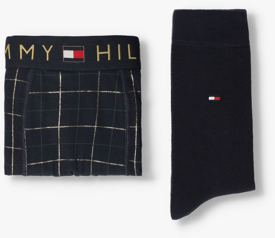 TOMMY HILFIGER UNDERWEAR donkerblauwe tommy hilfiger underwear boxershort trunk + sock set