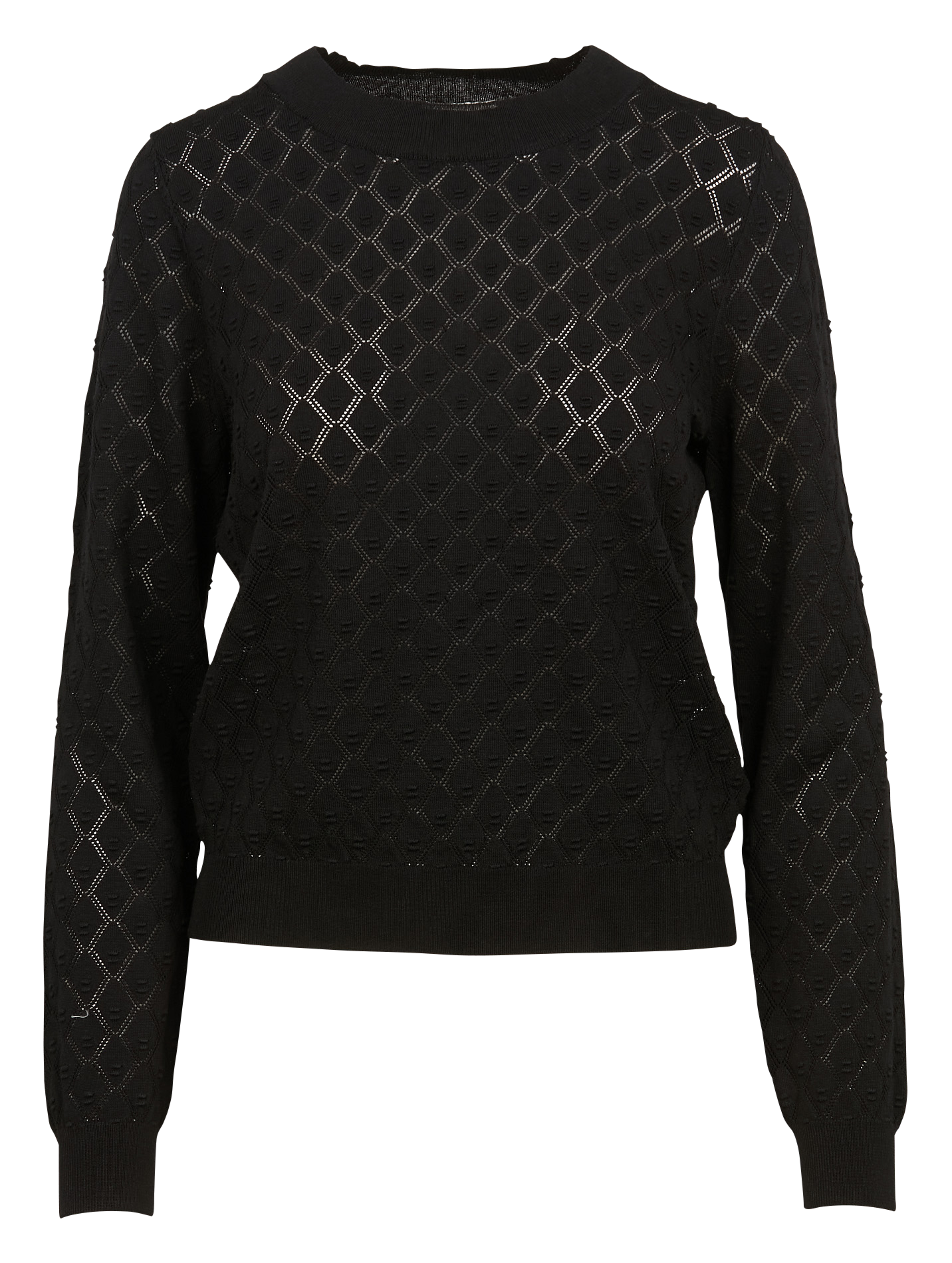 Pull en maille fantaisie| Noir