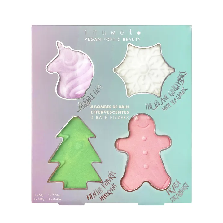 Inuwet Coffret de 4 Fizzers Bain