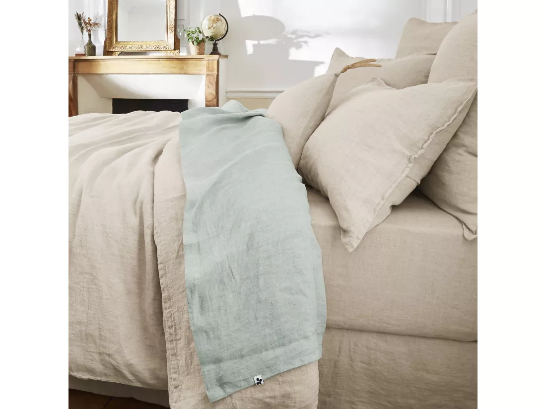 Drap plat 270 x 300 cm SOLINE Eucalyptus