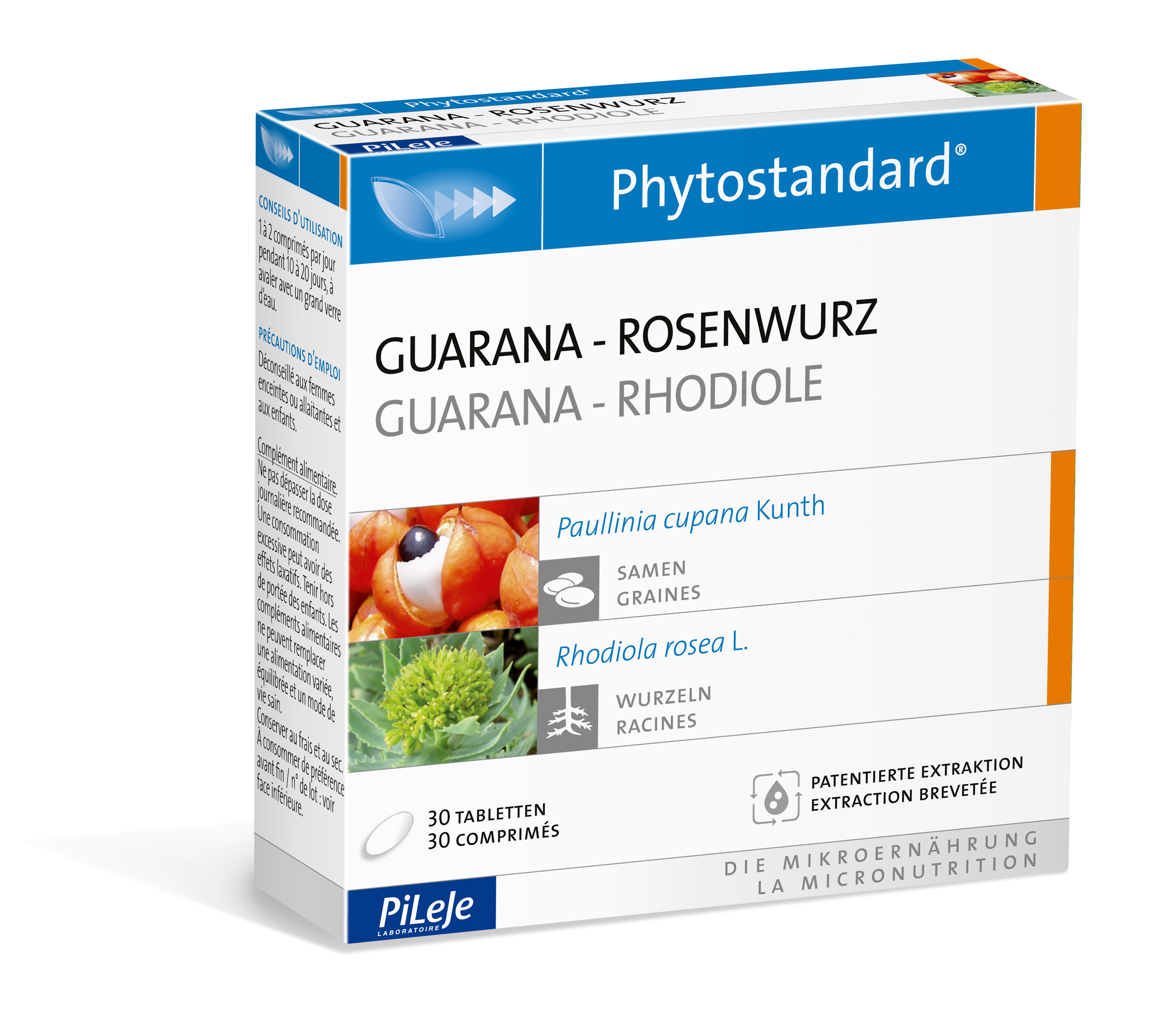 PHYTOSTANDARD Guarana-Rosenwurz Tabl Blist 30 Stk