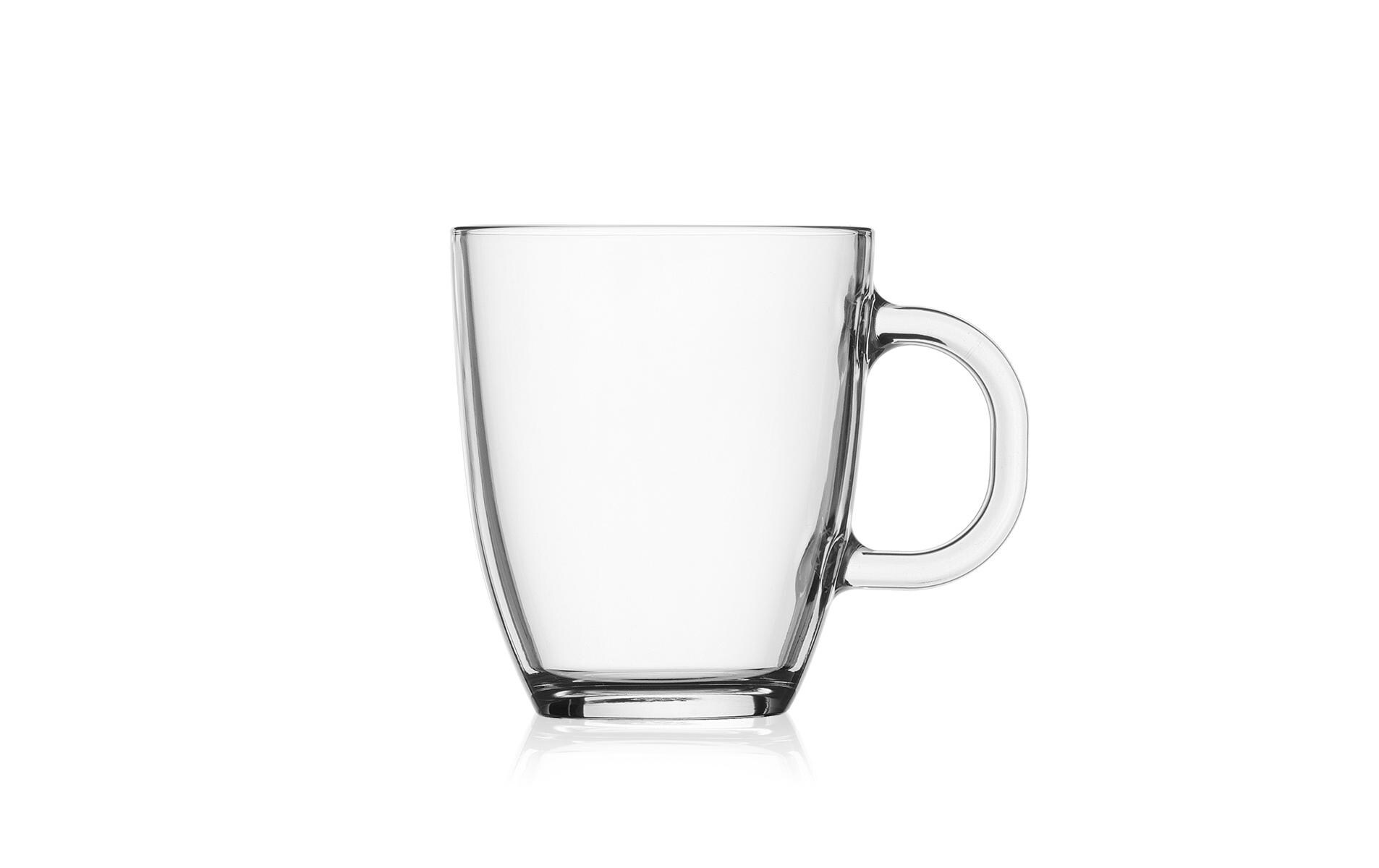 Tasse Bistro 0.35 l, 6 Stück, TransparentTassen mit Henkel