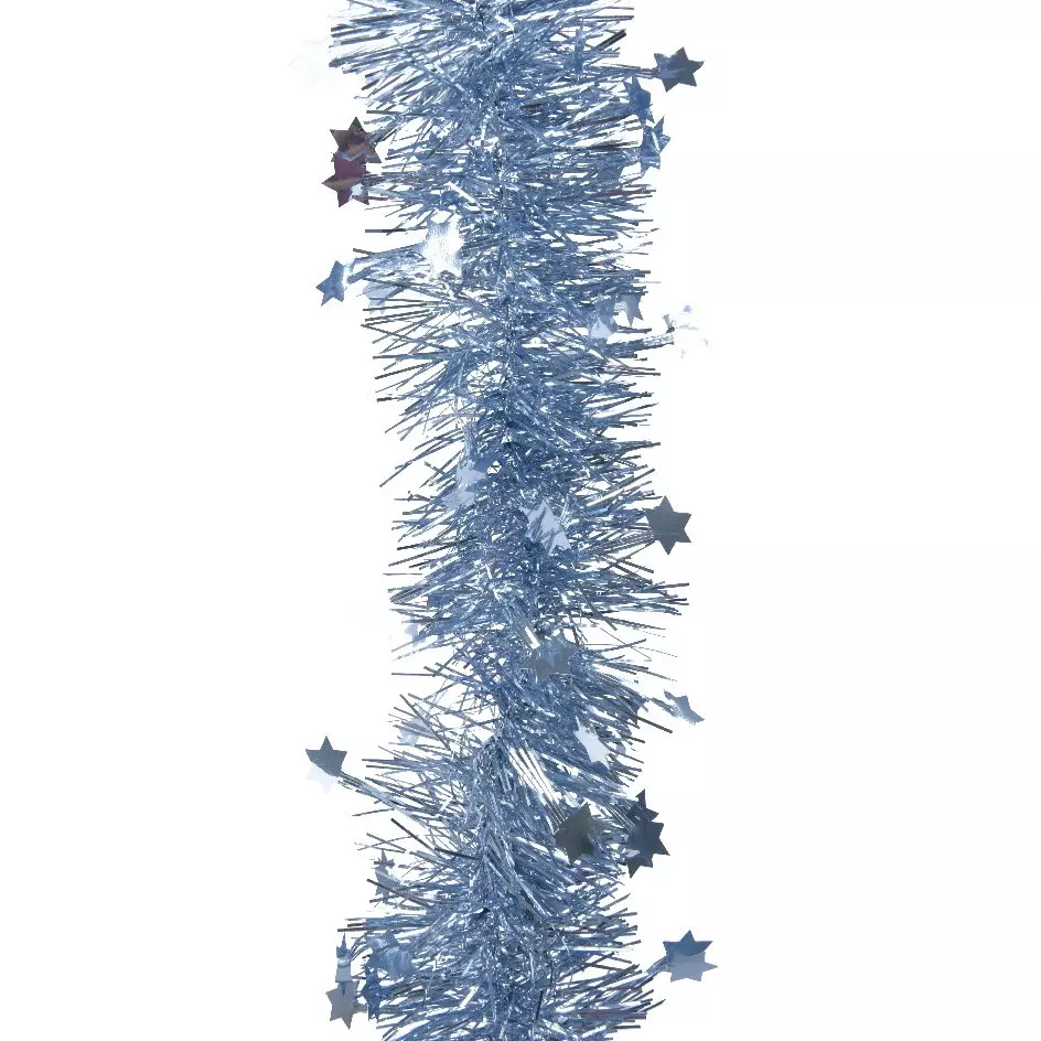 Guirlande de Noël (D9 cm) étoilée Alpine Bleu vaporeux