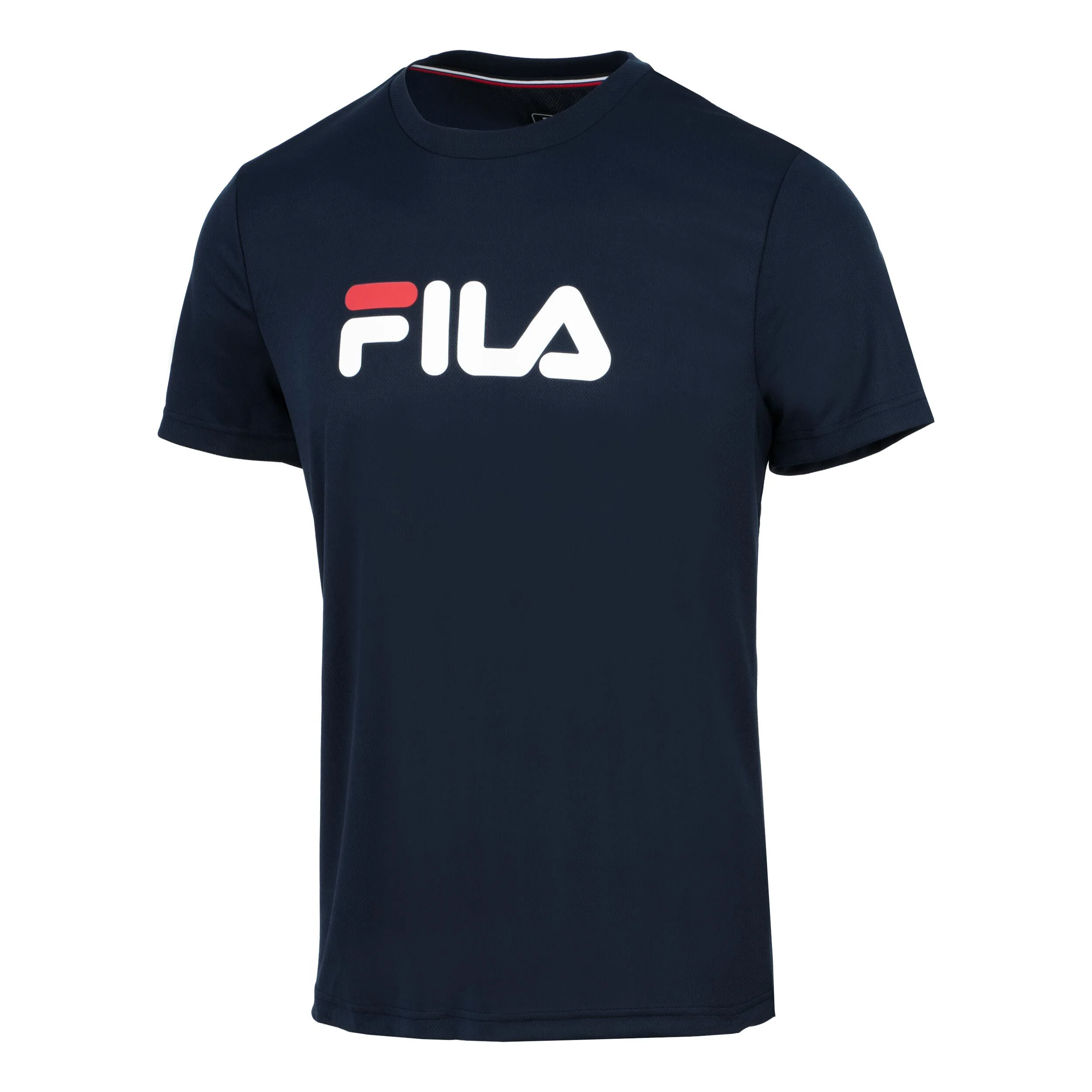Fila Logo T-shirt Hommes - Bleu Foncé , Blanc