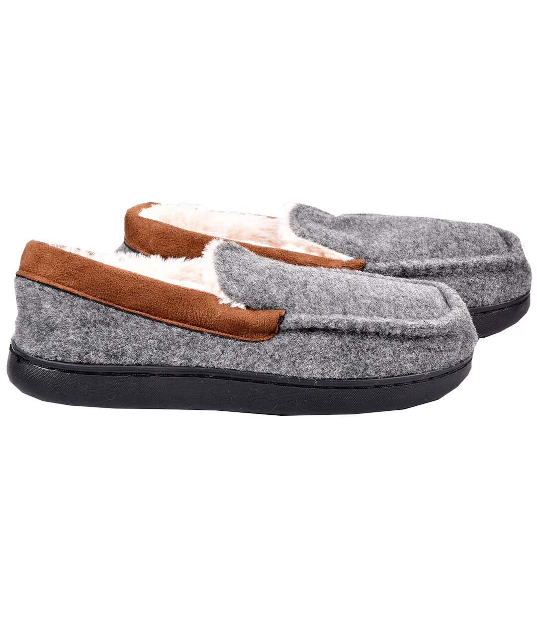 CHARENTAISE Homme Pantoufle PREMIUM MU8727 GRIS