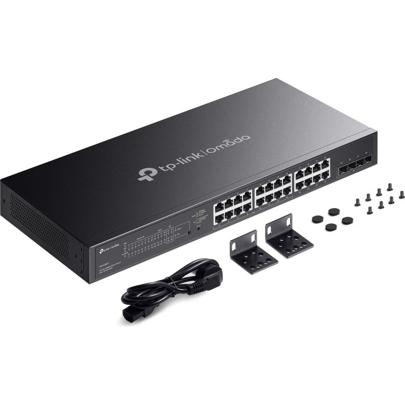 TP-Link Omada SG2428LP commutateur réseau Géré L2/L2+ Gigabit Ethernet (10/100/1000) Connexion Ethernet, supportant l'alimentation via ce port (PoE) Gris