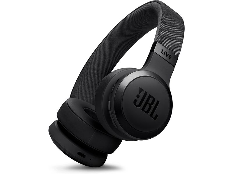 JBL Wireless On-Ear-Kopfhörer Live 670NC Schwarz Kabelloser On-Ear-Kopfhörer mit True Adaptive Noise Cancelling