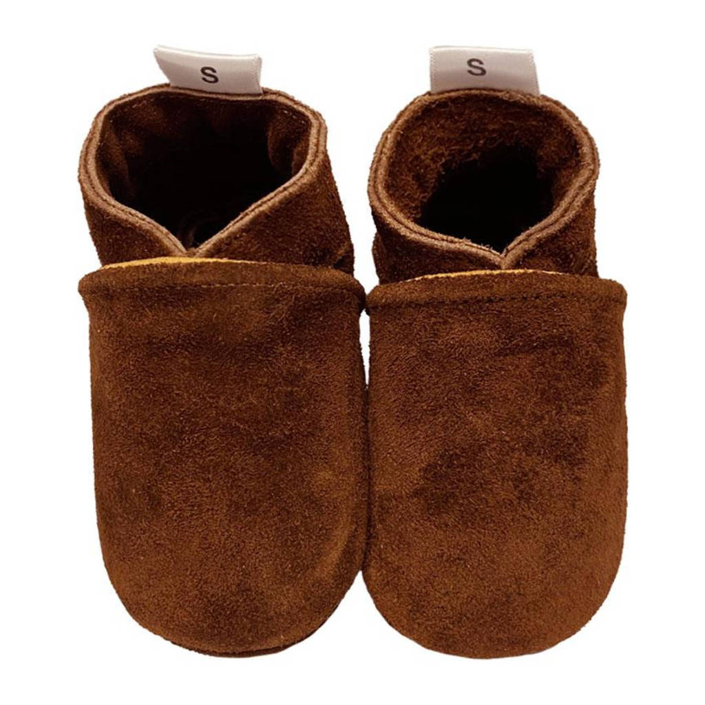 Babysteps suède babyslofjes bruin