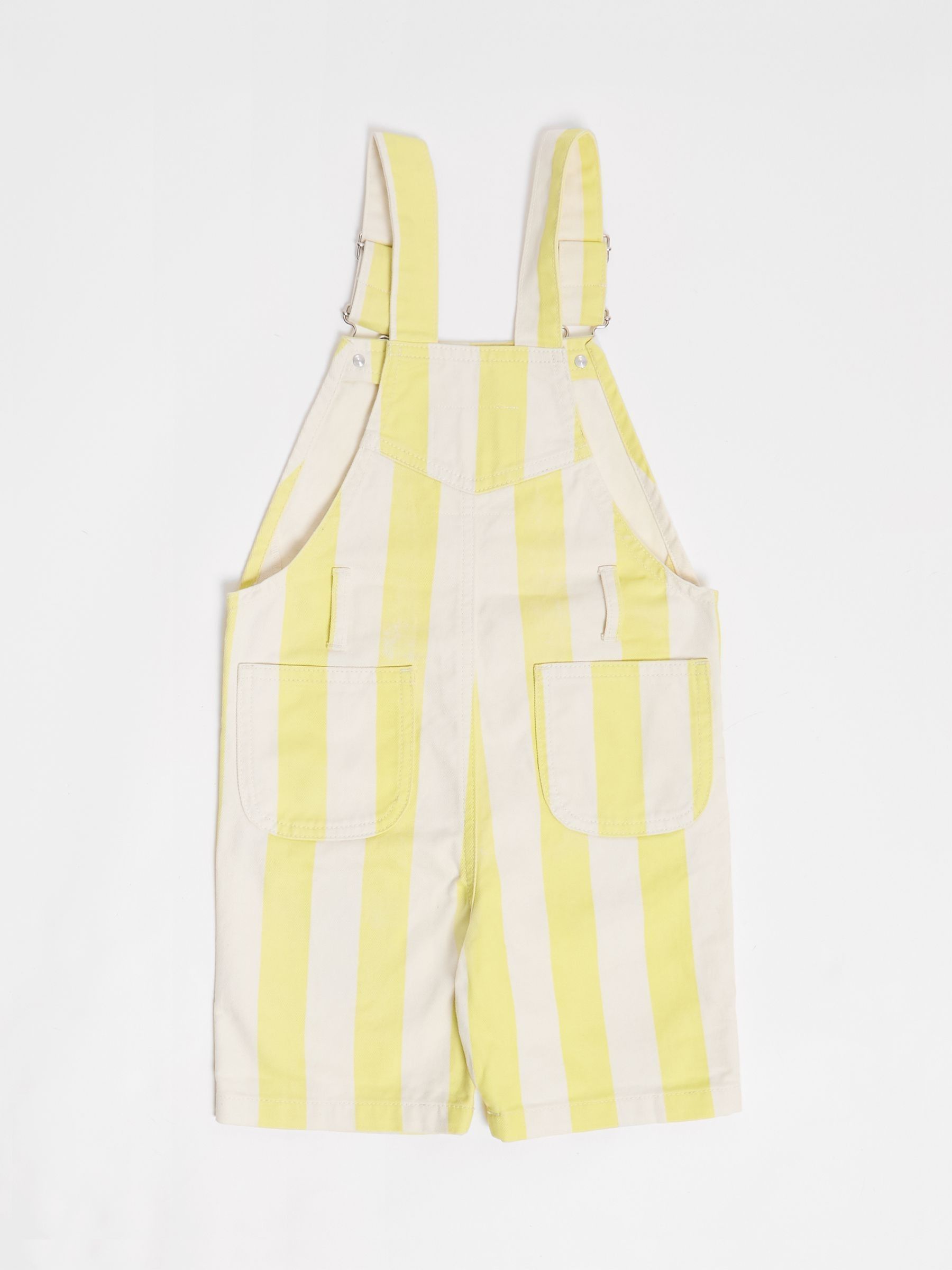 Geel - Gestreepte shorts tuinbroek