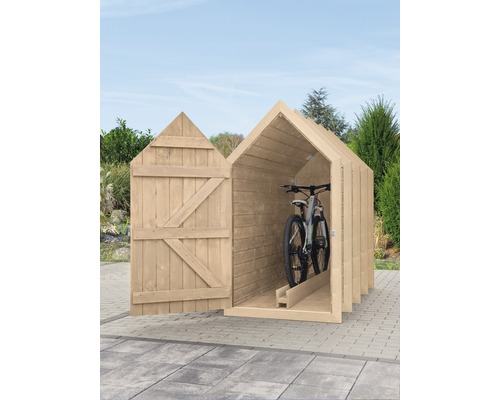 Fietsenstalling Konsta type 550 eenvoudig 99x210 cm naturel