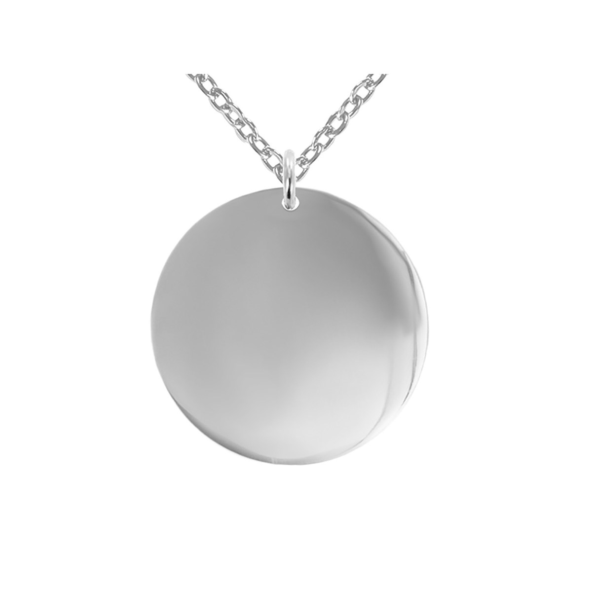 Collier Brillaxis médaille ronde 30mm