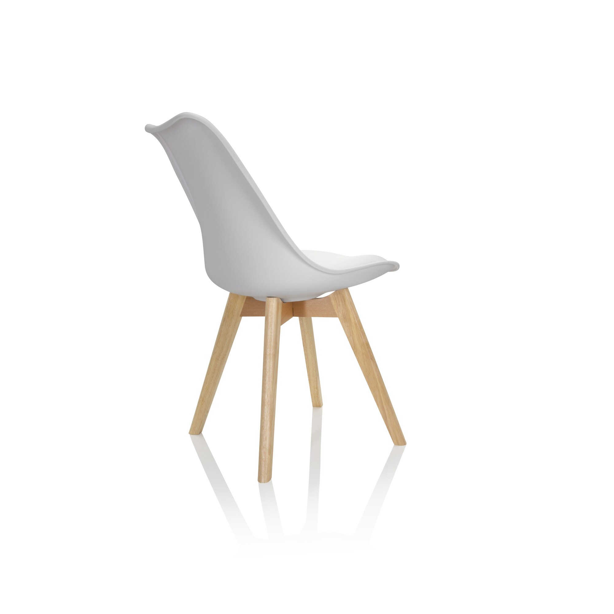 Schalenstuhl 4er Pack SCANDI Kunststoff ohne Armlehnen hjh OFFICE