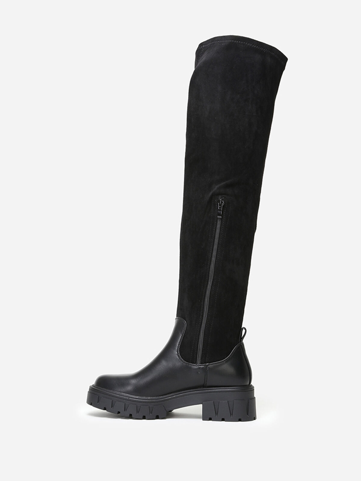 Cuissardes bi-matières semelle crantée- Noir