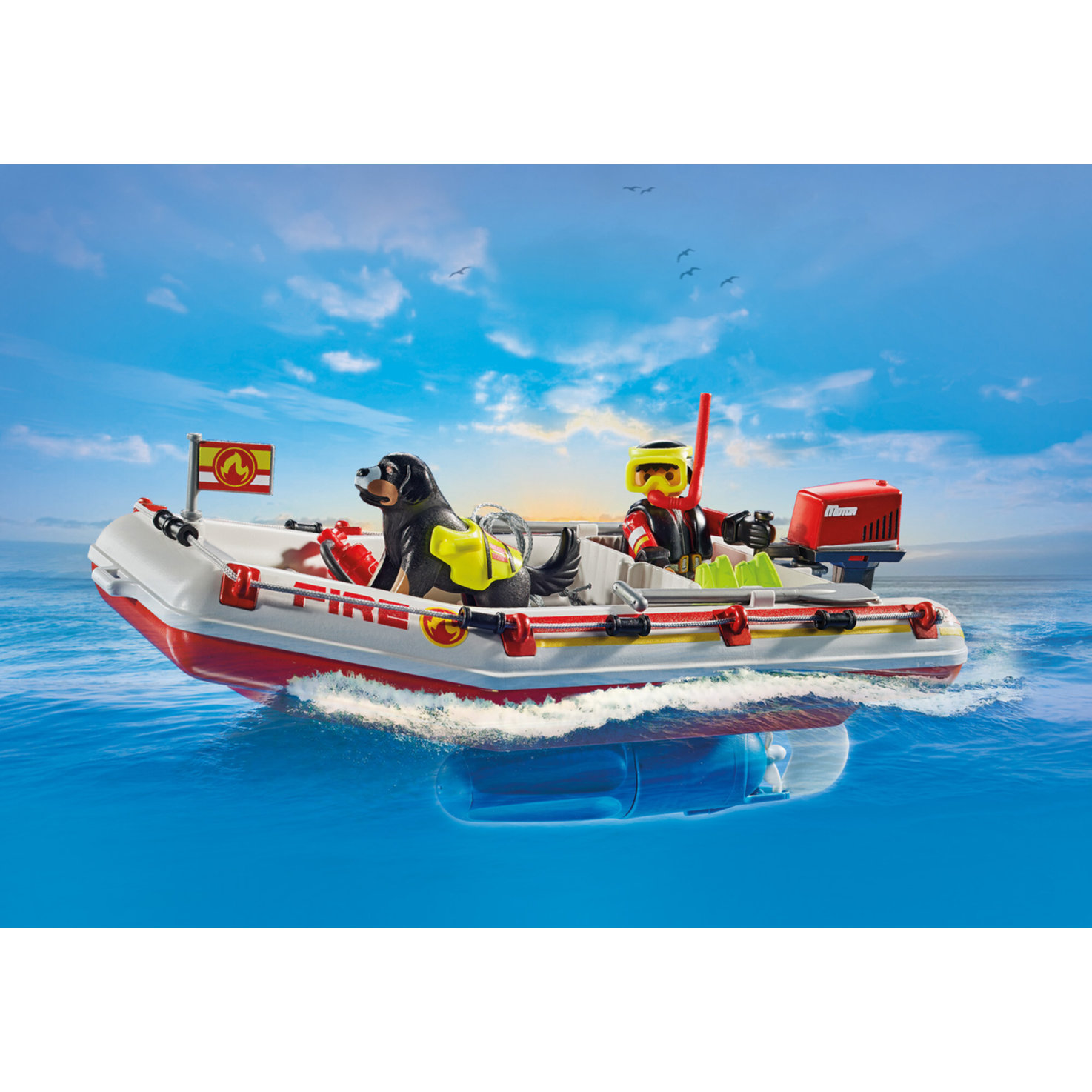 Playmobil Feuerwehrboot mit Aqua Scooter