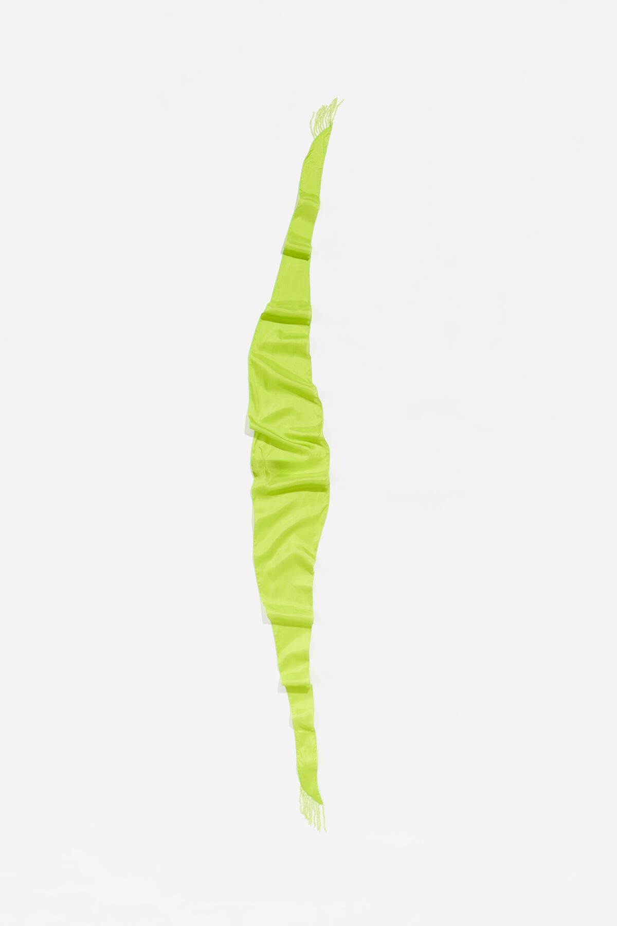 Bandana de seda com franja verde