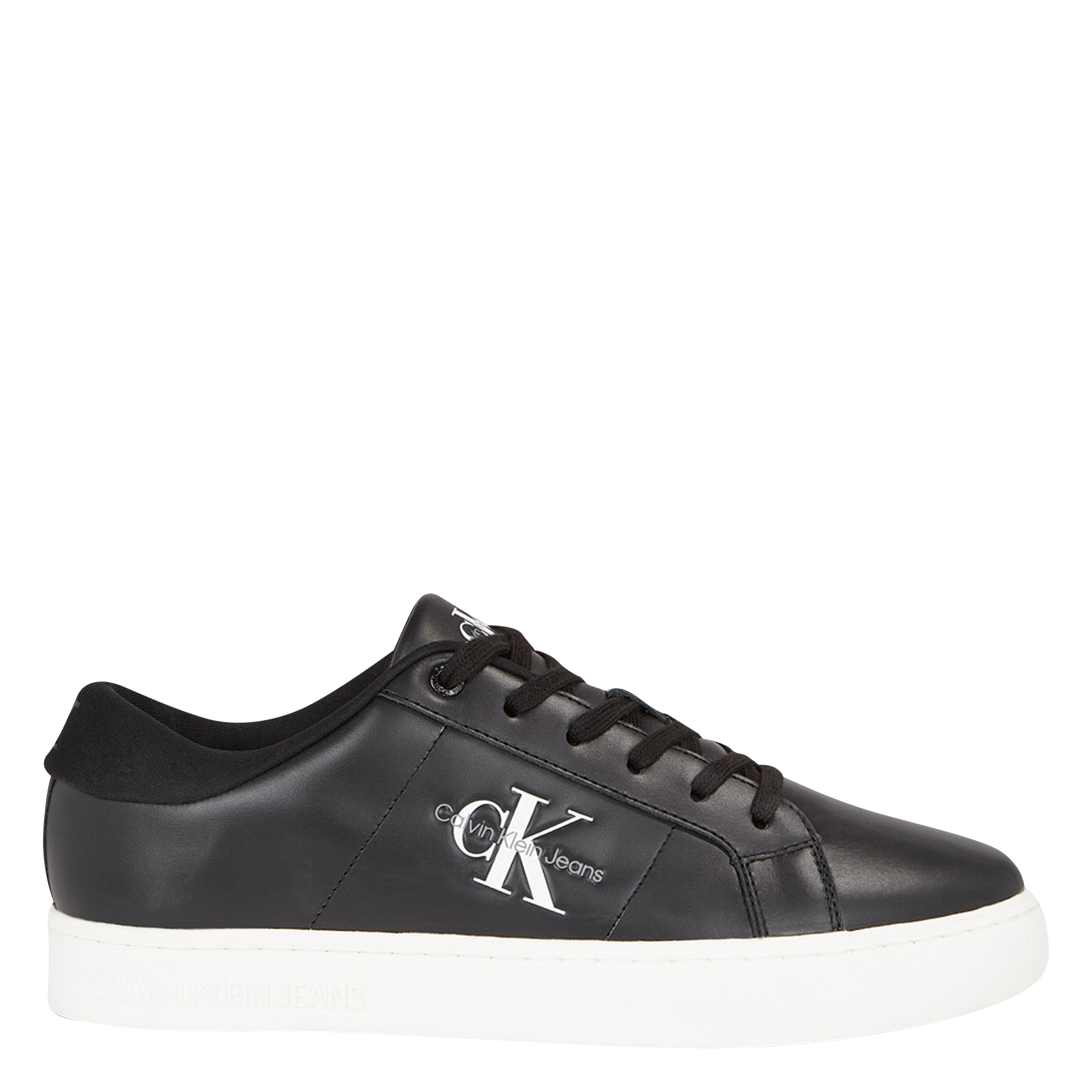 Baskets compensées en cuir| Noir