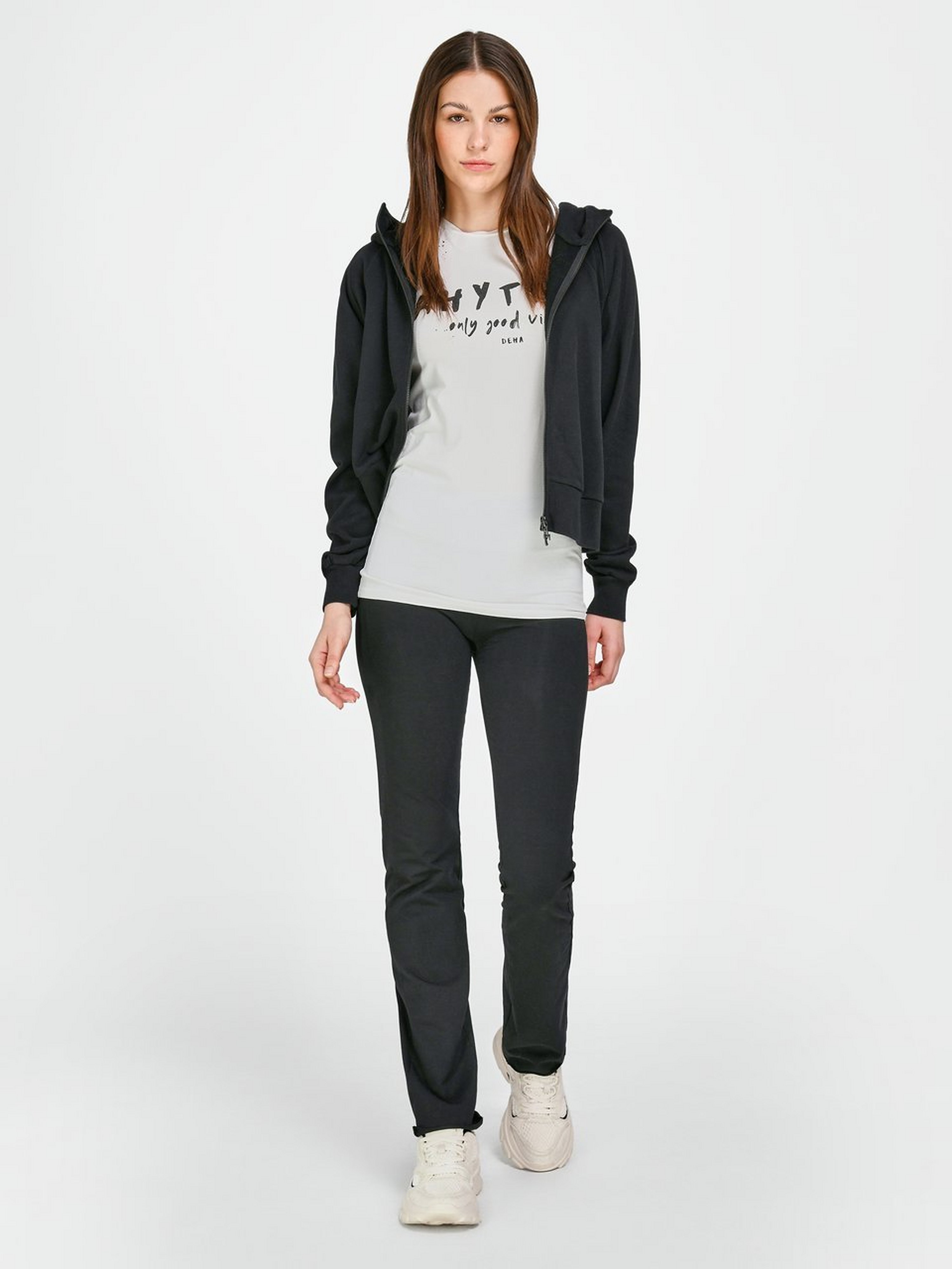 Rundhals-Shirt mit 1/2-Arm