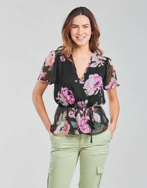 Guess - SS NEREA TOP - Noir / Multicolore