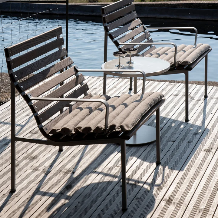 HAY - Traverse Quilted Auflage für Outdoor Lounge Stuhl, beige sand