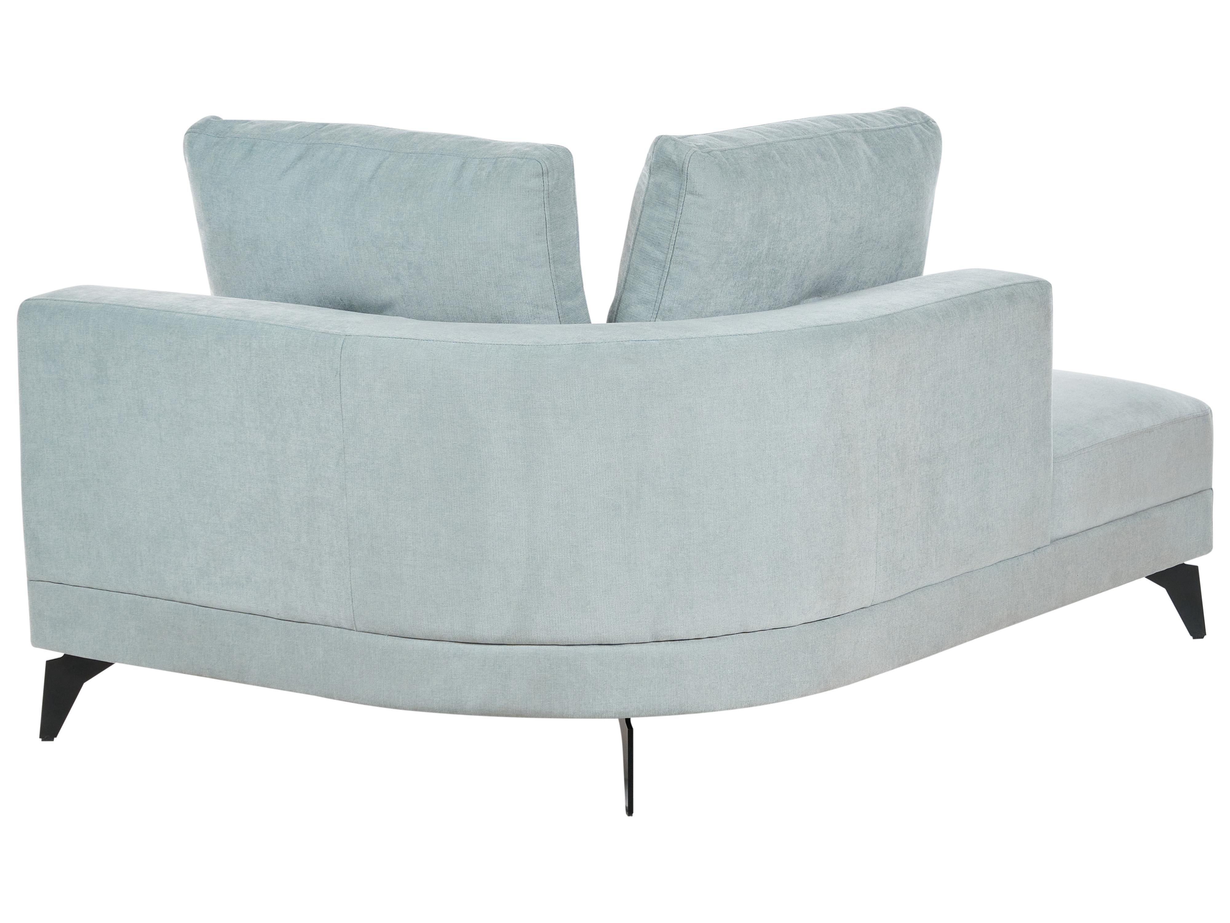 Chaise longue MARUM Chenille Lichtblauw