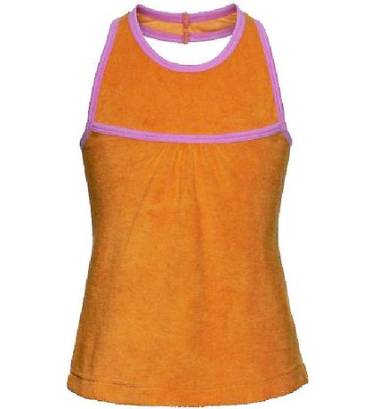 Mala Frotte Top - Orange m. Lyser?d
