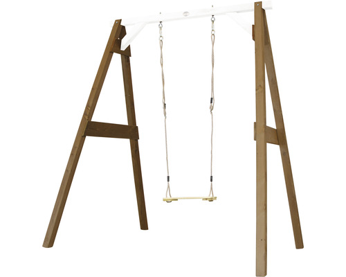 Enkele schommel axi hout bruin wit
