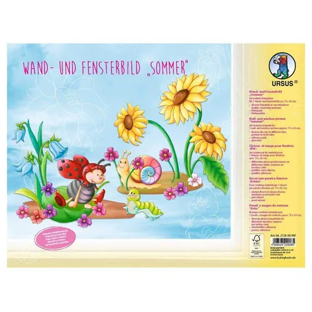 URSUS Wand- und Fensterbild Sommer, 5 Stanzbögen