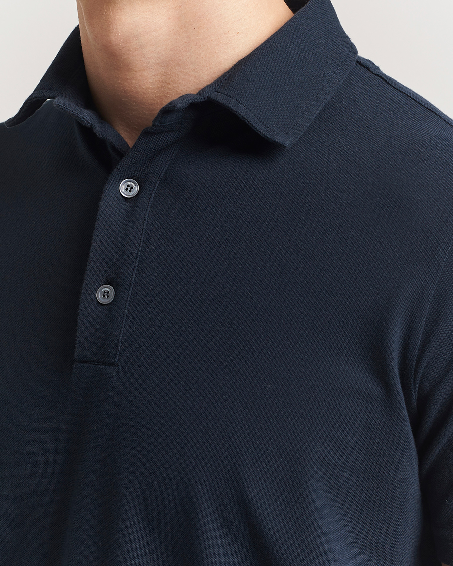 Zanone Soft Cotton Piquet Polo Navy