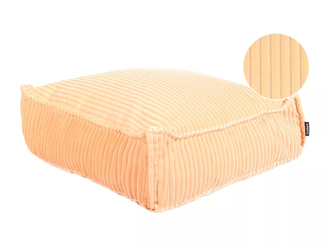 Coussin de sol Pouf enfant ALLOZAI Velours Rose pêche