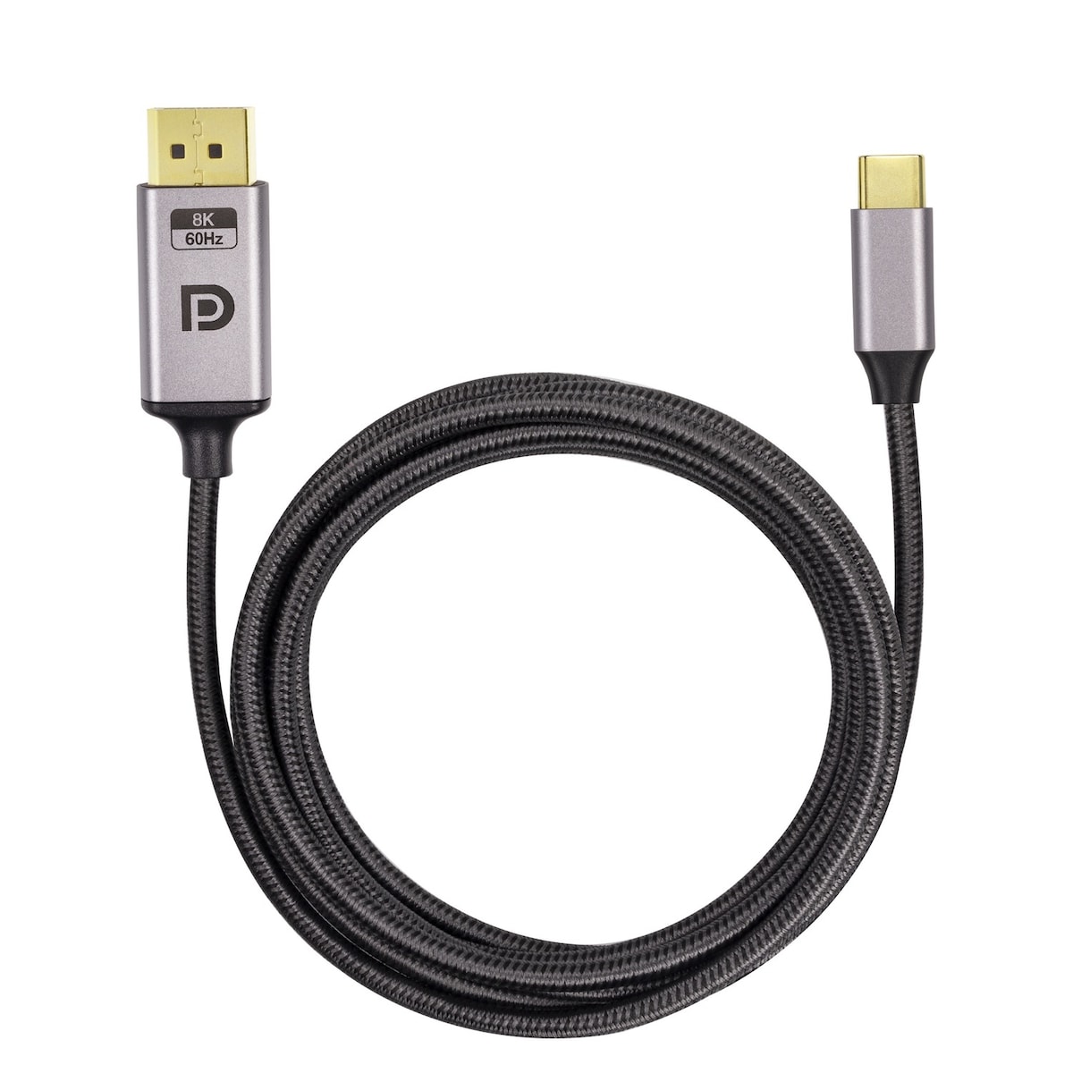 NÖRDIC 1,5 m USBC til DP 1,4-kabel 8K30Hz 4K120Hz 32,4Gbps HBR3 HDR10