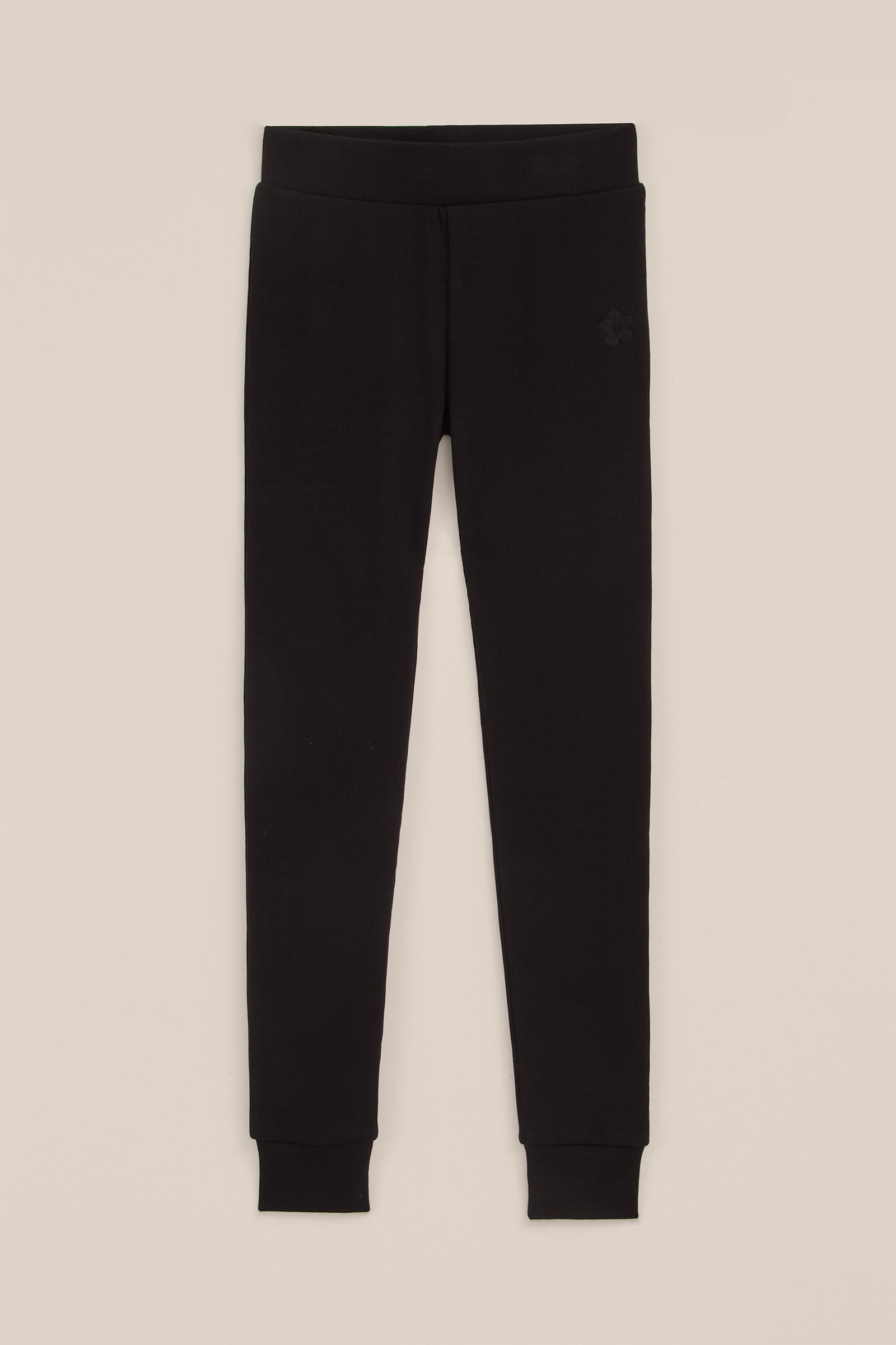 Meisjes geribde legging WE Fashion Zwart
