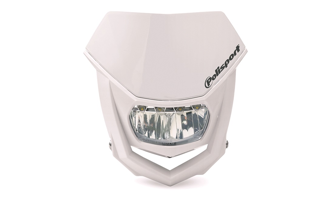 Polisport forlygte med LED universal, hvid
