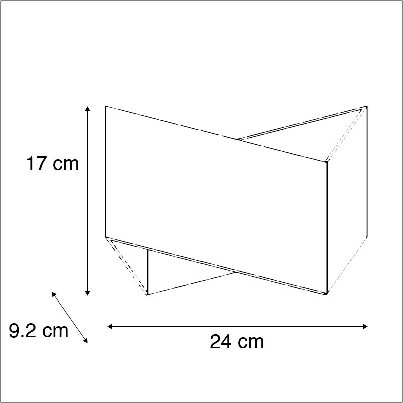 Set van 2 design wandlampen wit - Fold