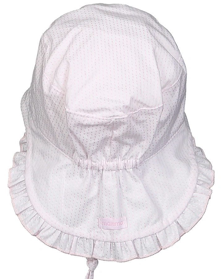 Sommerhut KLEINE DREIECKE mit Nackenschutz in weiß