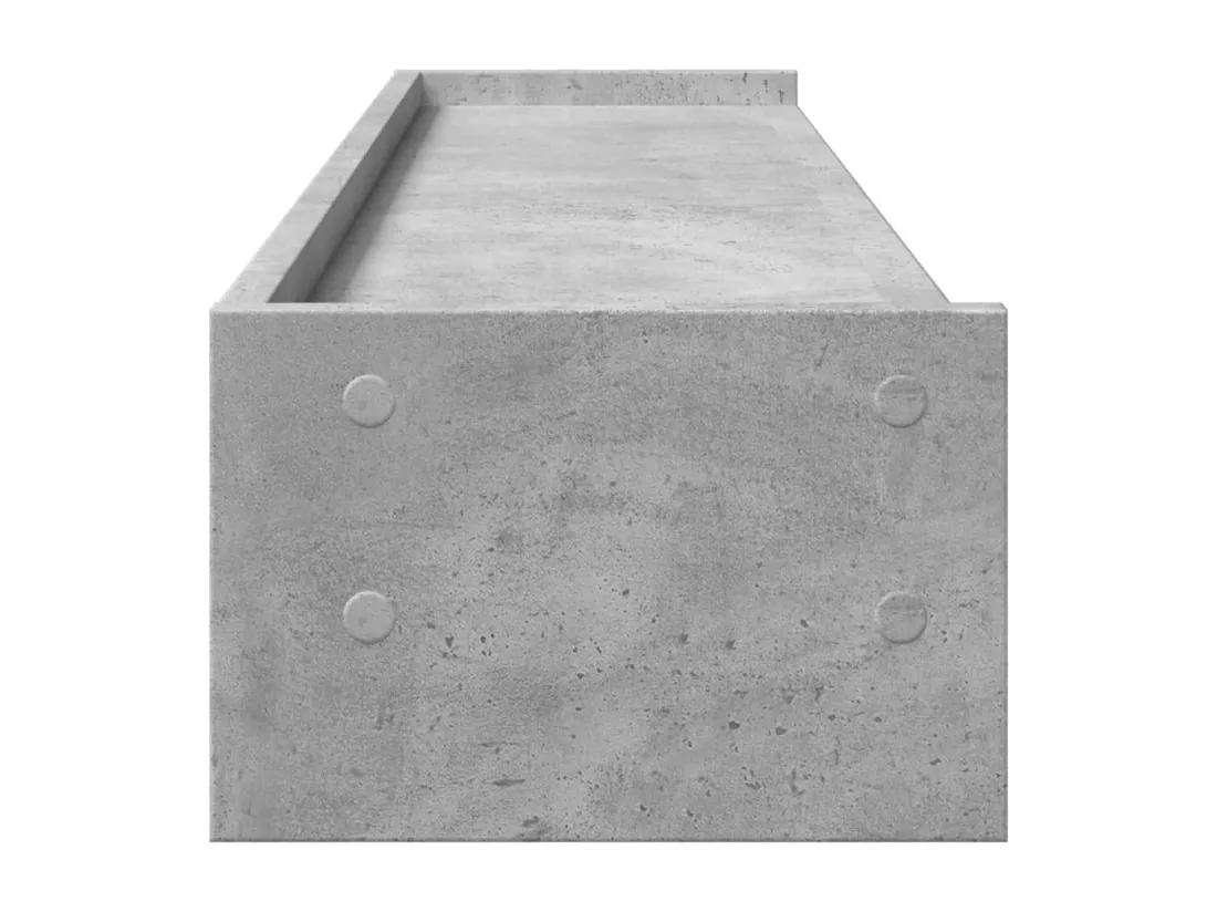 Support de moniteur gris béton 100x24x16 cm bois d'ingénierie
