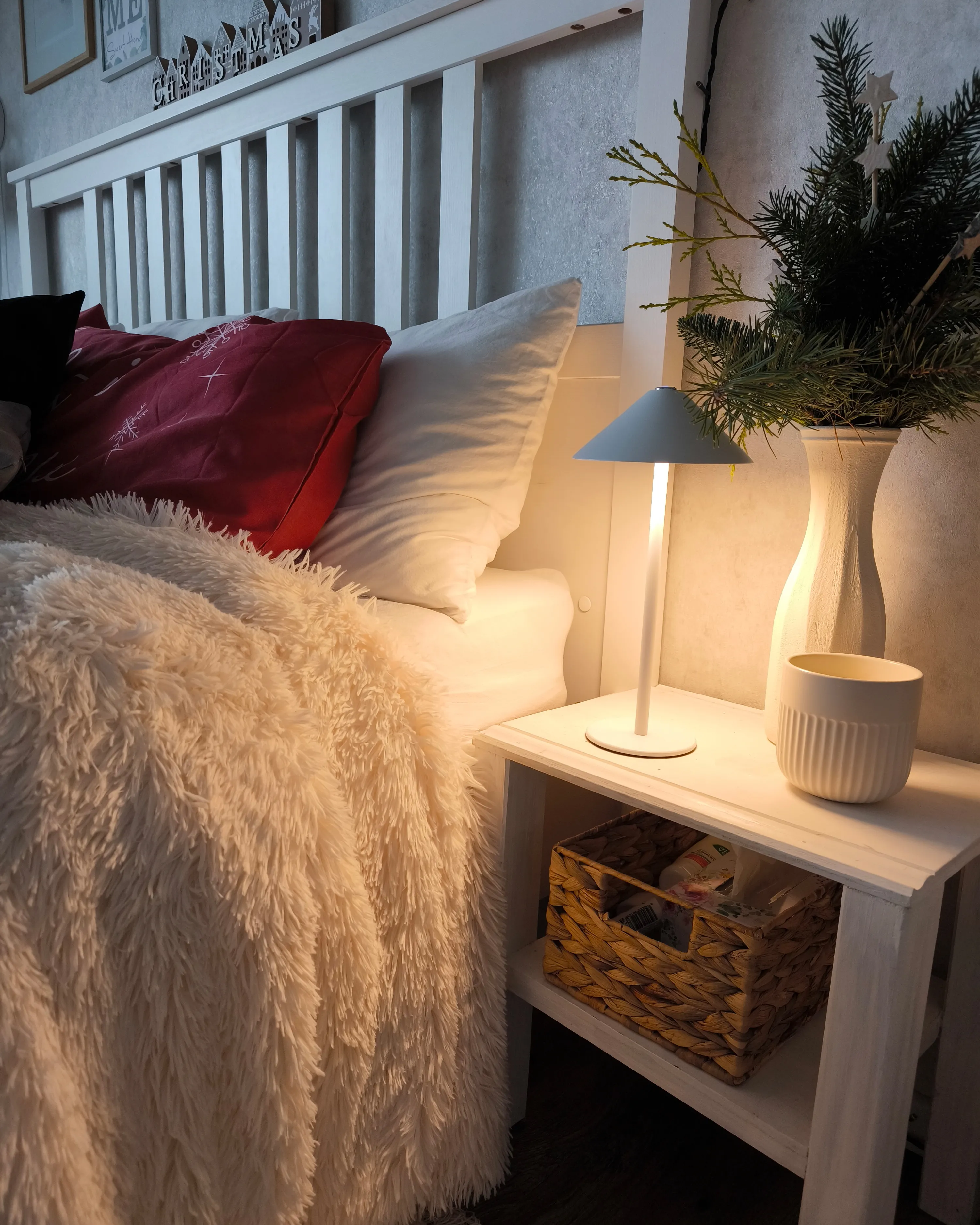 LED draadloze tafellamp FRANCOLI met dimmer Metaal Wit