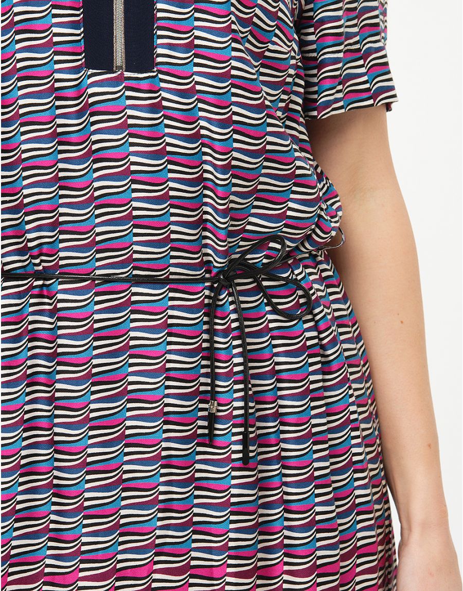 Robe fuchsia imprimée
