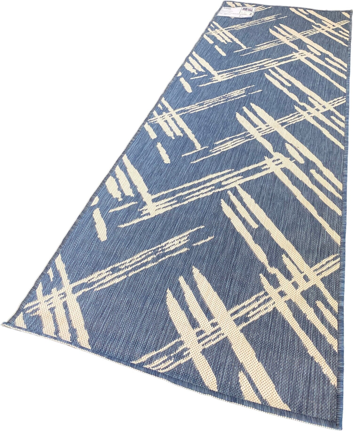 Human Comfort buitenkleed Chatan tweezijdig blauw / wit 80 x 230 cm