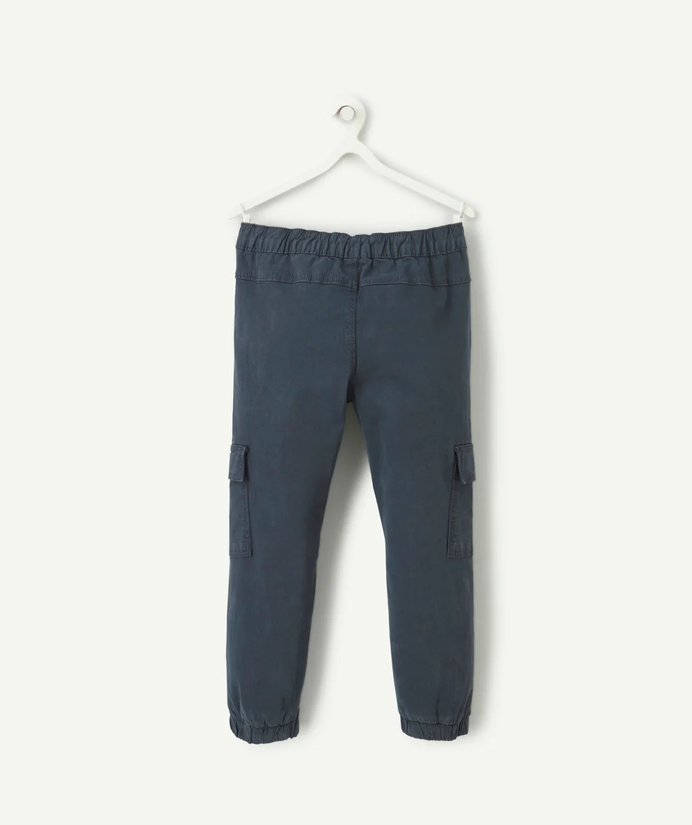 pantalon cargo garçon bleu marine