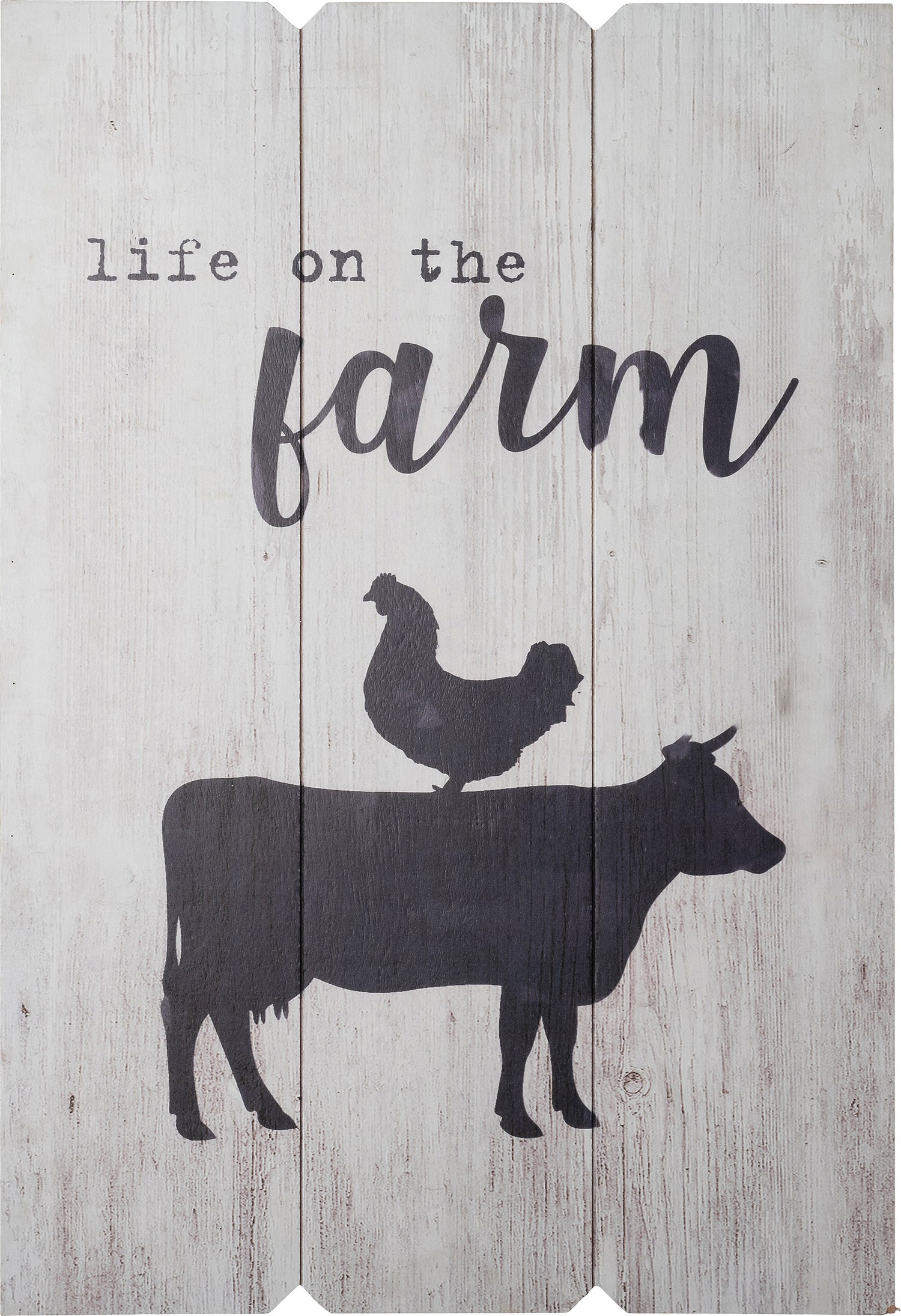 Intratuin tuin wandbord Farm koe zwart / wit 40 x 60 cm