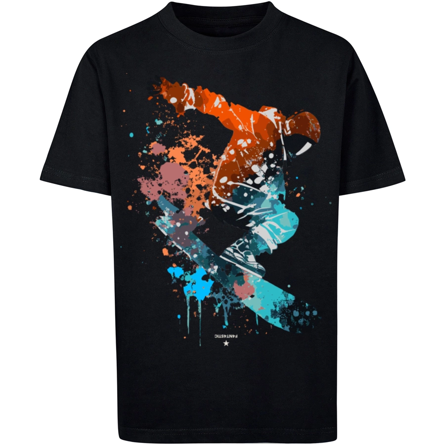 F4NT4STIC T-Shirt Snowboarder schwarz